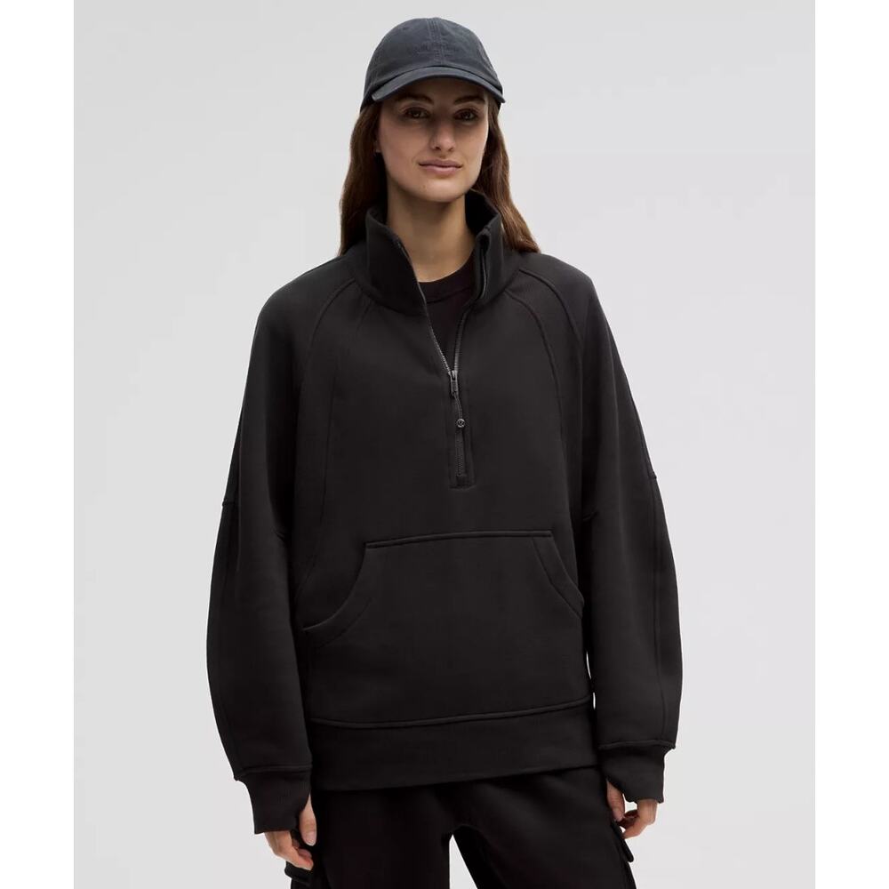 NWT Lululemon Scuba Oversized Funnel Neck Half Zip Black Size M/L